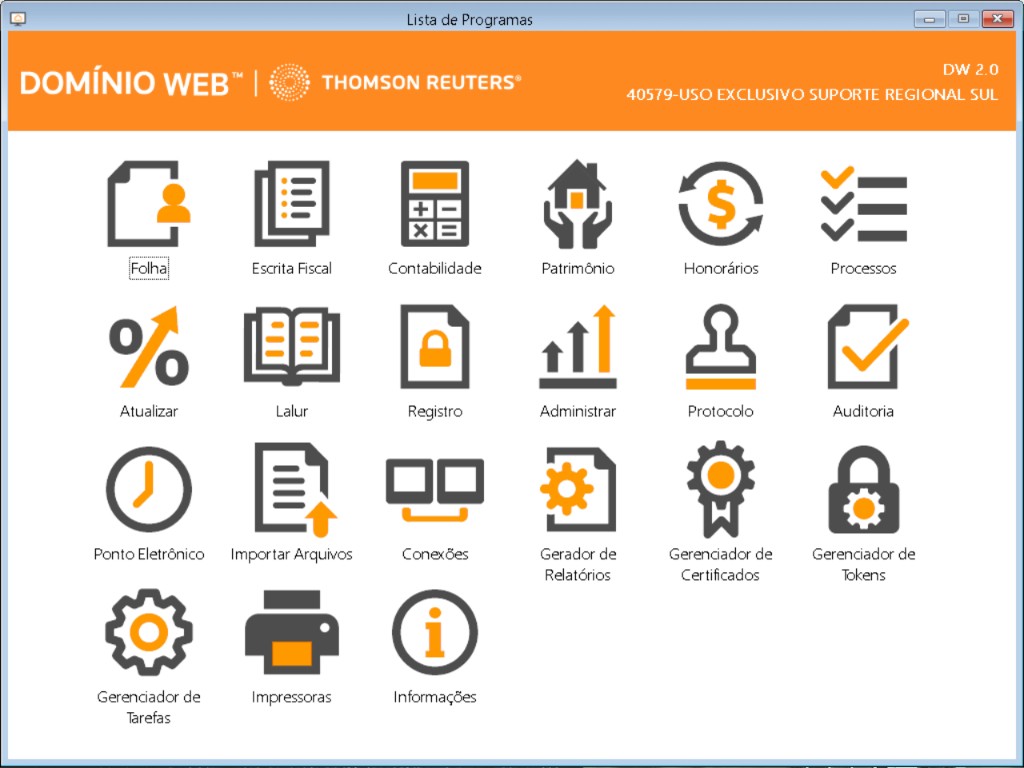 Dashboard do Sistema Domínio integrado com robô de automação fiscal Robolabs